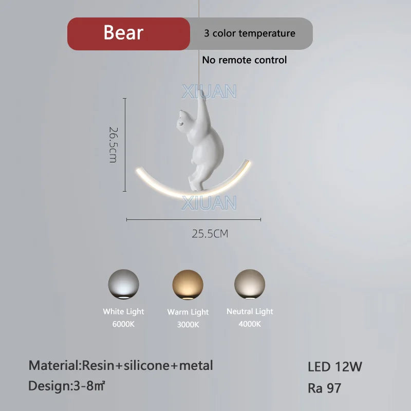 lampe suspendue déco licorne - vue 9 sur 14