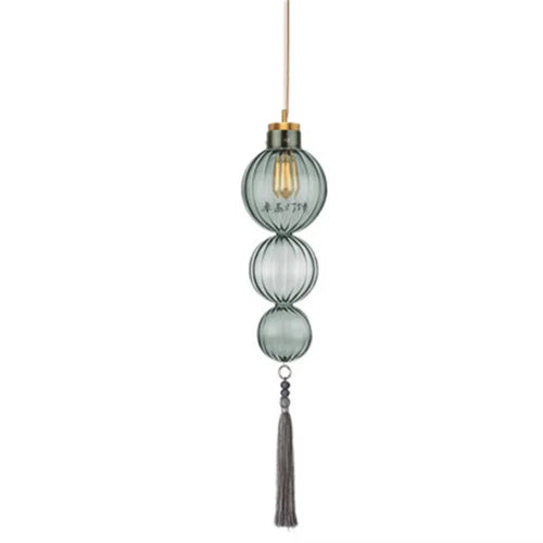 suspension en verre teinté style chinois pour décoration intérieure - vue 11 sur 15
