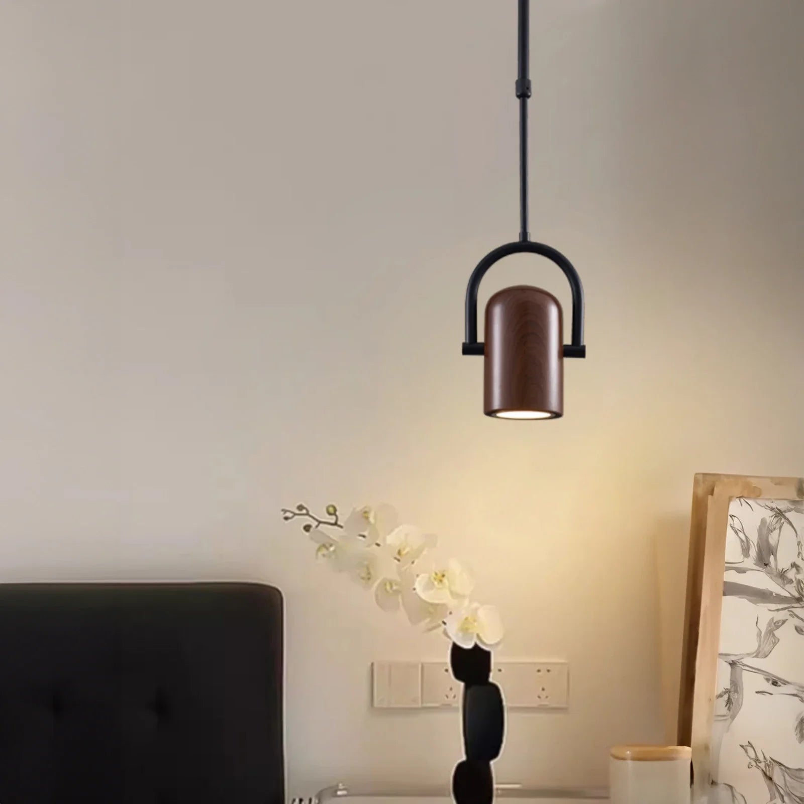 suspension LED nordique avec projecteur mural réglable - vue 4 sur 7