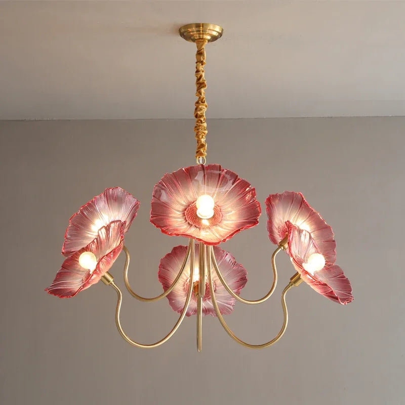 lustre moderne léger au design floral simple et créatif - vue 5 sur 14