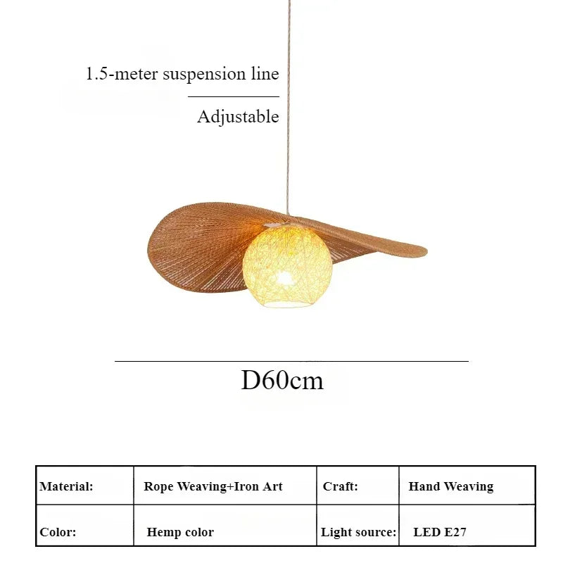 suspension japonaise en corde de chanvre pour décoration moderne - vue 15 sur 21