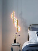 suspension led design en forme de s pour décoration intérieure élégante