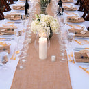 Chemin de table en lin style champetre rustique
