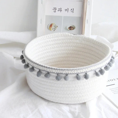 panier de rangement tissé polyvalent pour jouets et accessoires - vue 9 sur 9