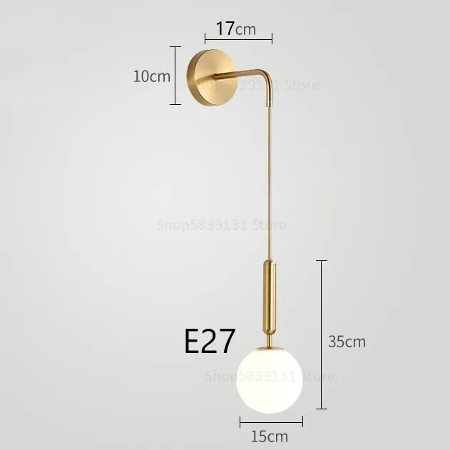 applique murale led moderne simple style nordique décoratif luxe - vue 11 sur 12