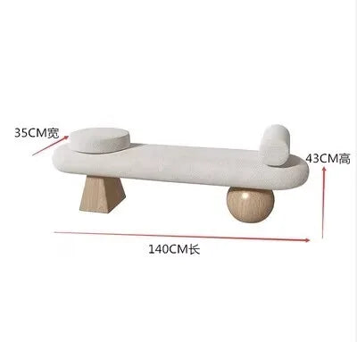 tabouret nordique en bois massif pour chaussures et repos - vue 17 sur 27