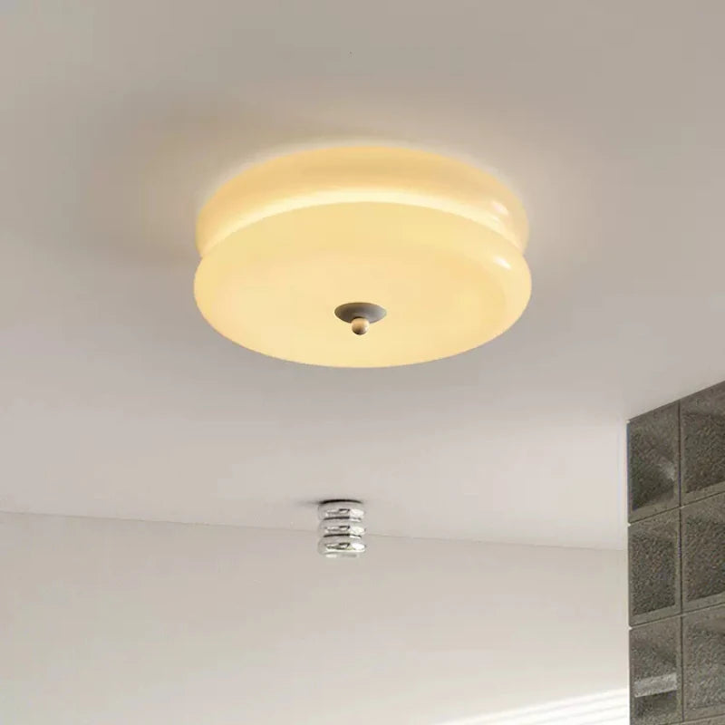 plafonnier rétro en verre acidulé pour décoration intérieure - vue 5 sur 8