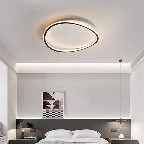 plafonnier minimaliste rond lumineux design créatif moderne - vue 4 sur 10