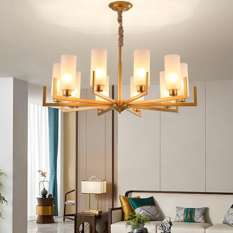 lustre style chinois rétro led design luxe suspension luminaire - vue 3 sur 16