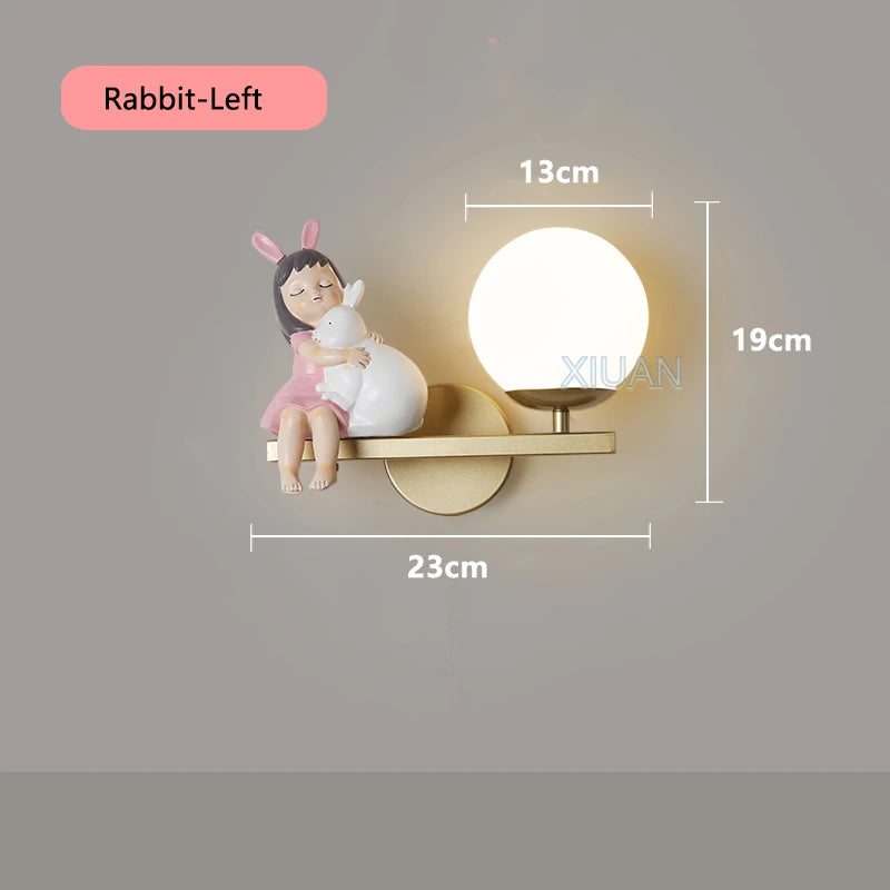 applique murale licorne rose pour chambre d'enfant - vue 11 sur 23