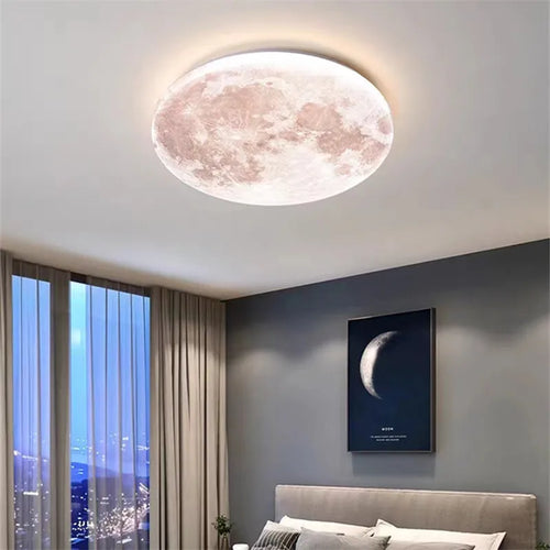 plafonnier lune créatif pour éclairage romantique dans une chambre - vue 2 sur 9