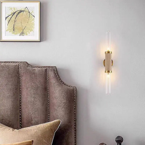 applique murale art déco en verre et métal doré 	 style - vue 5 sur 8
