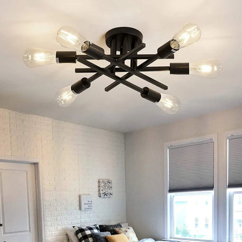 plafonnier led minimaliste moderne avec 2/4/6 lumières créatives - vue 8 sur 8