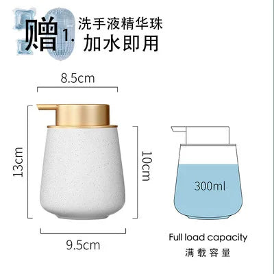 distributeur de savon portable en céramique 400 ml pour soins personnels - vue 30 sur 30