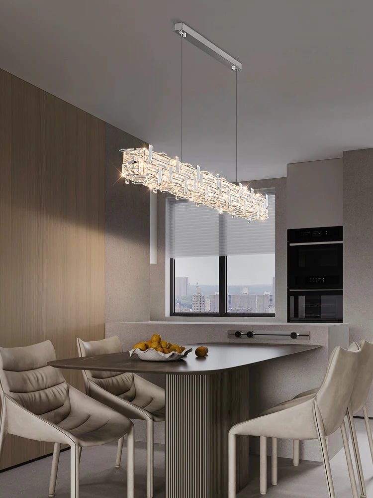lustre en cristal design pour espace moderne et élégant - vue 4 sur 8