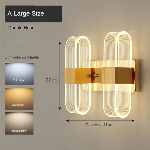 applique murale moderne en acrylique pour décoration intérieure à led - vue 10 sur 21