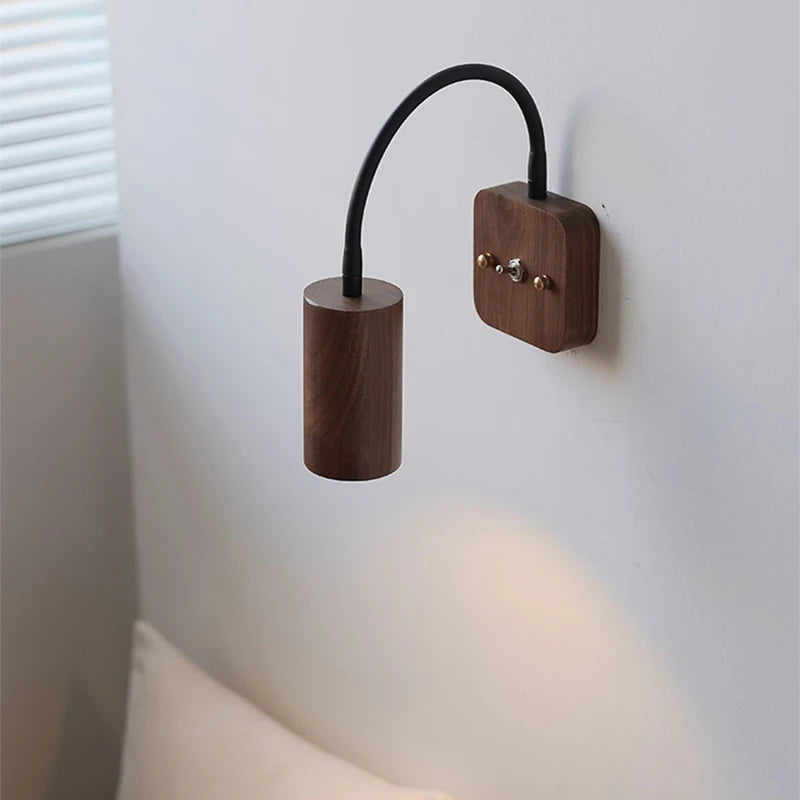 applique murale en bois de noyer rotative pour décoration intérieure - vue 5 sur 6