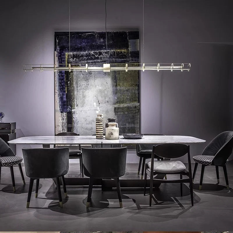suspension moderne en verre pour bar restaurant café et bureau minimaliste - vue 2 sur 7