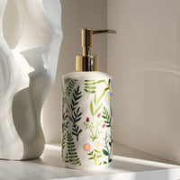 bouteille en céramique pour shampoing et désinfectant portable