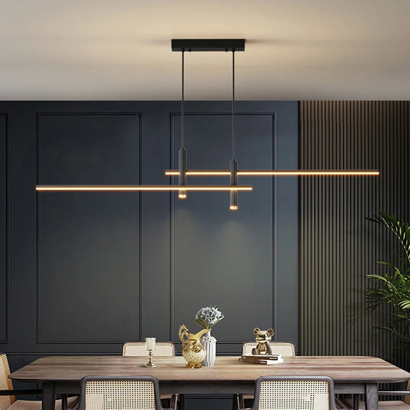 lustre nordique moderne avec projecteur pour restaurant et bar - vue 2 sur 18