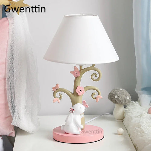 lampe à poser lapin dessin animé pour enfant décorative - vue 5 sur 7