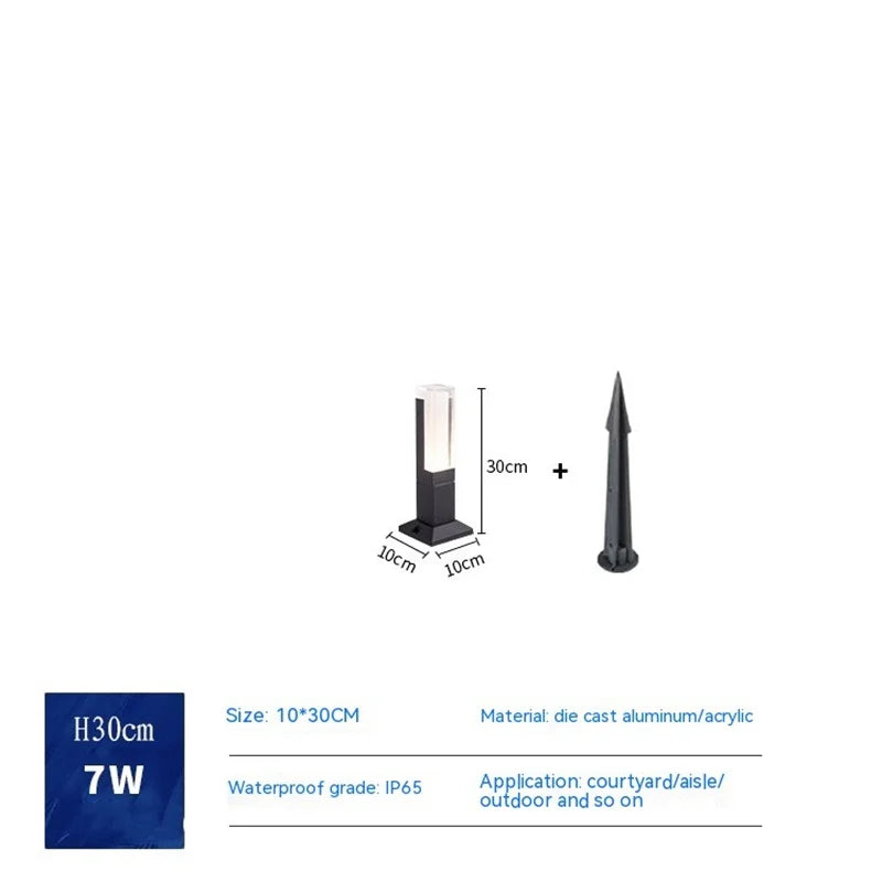 colonne lumineuse led extérieure étanche pour jardin et paysage - vue 14 sur 14