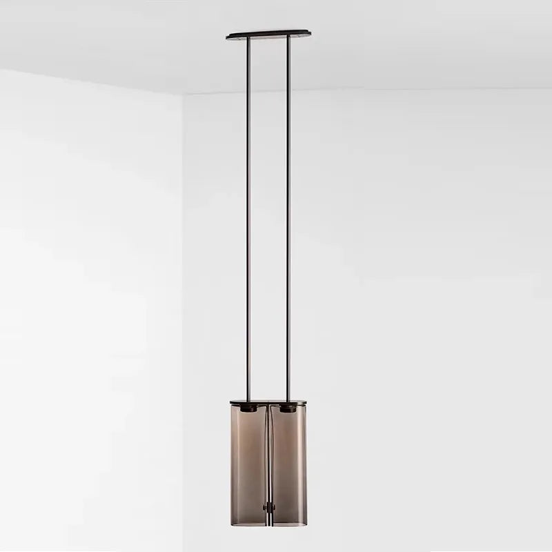 suspension led en verre design moderne italien - vue 3 sur 11