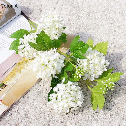 hortensia boule de neige luxe fleurs artificielles pour décoration intérieure - vue 5 sur 8