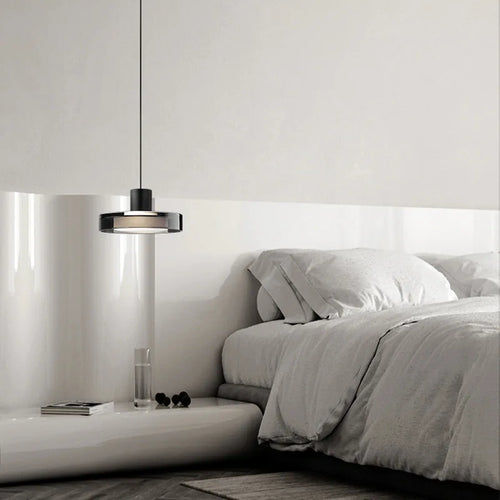 suspension ronde moderne en verre pour intérieur avec fil réglable - vue 4 sur 7