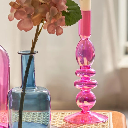 bougeoirs coniques en verre pour décoration intérieure et mariage - vue 7 sur 12