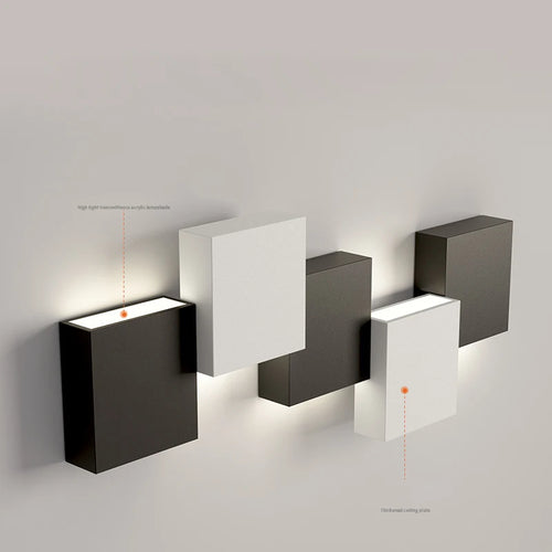 applique murale minimaliste moderne longue bande créative de luxe - vue 5 sur 9