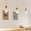 Suspension Memphis LED colorée à formes géométriques