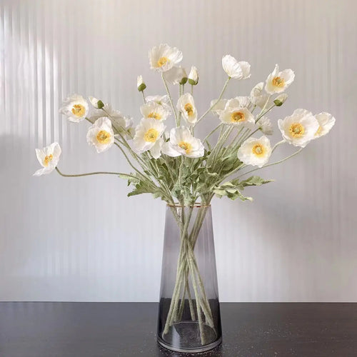 bouquet de fleurs artificielles pavot pour décoration maison jardin fête - vue 4 sur 26