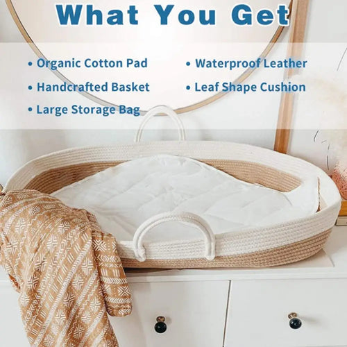 panier de couchage bébé en coton léger et doux - vue 2 sur 9