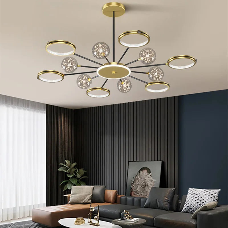 lustre moderne à gradation pour éclairage intérieur élégant - vue 4 sur 23