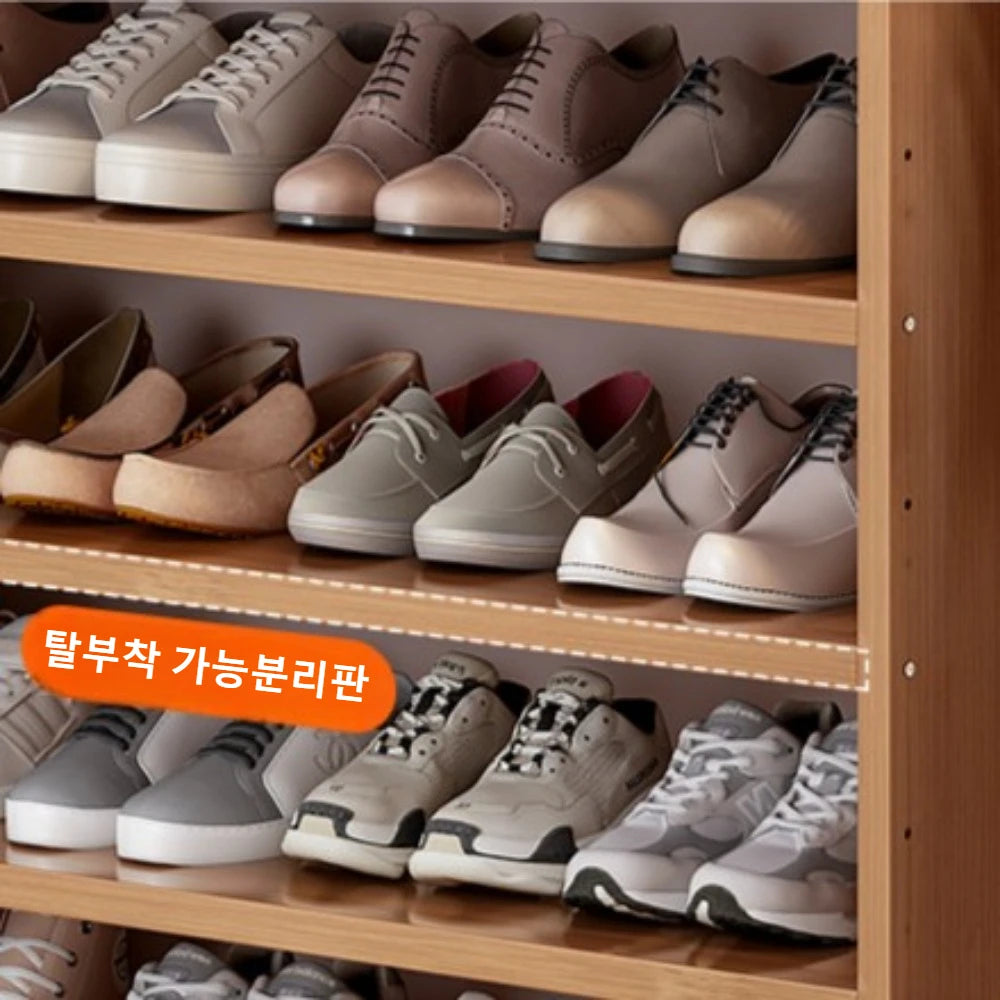 étagère à chaussures à plusieurs étages avec rideau anti-poussière - vue 5 sur 24