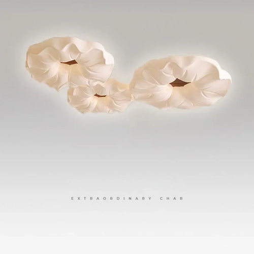 lustre led moderne avec moule fleurs en style nordique loft - vue 2 sur 11