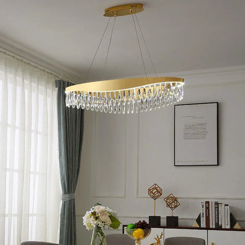 lustre en cristal de luxe pour éclairage décoratif intérieur - vue 5 sur 13