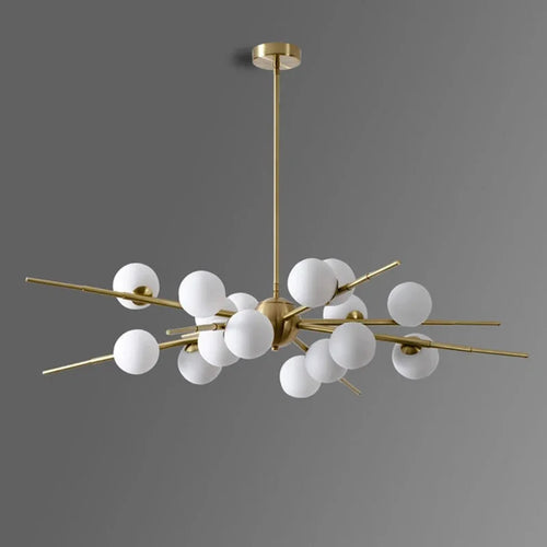 lustre moderne en verre pour éclairage intérieur design - vue 2 sur 10