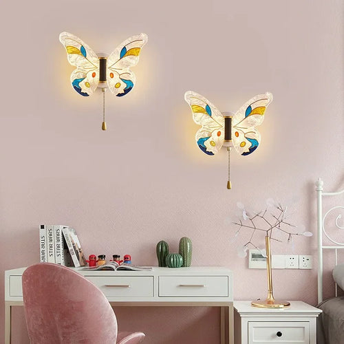 applique murale LED papillon pour chambre d'enfant décoration murale - vue 4 sur 10