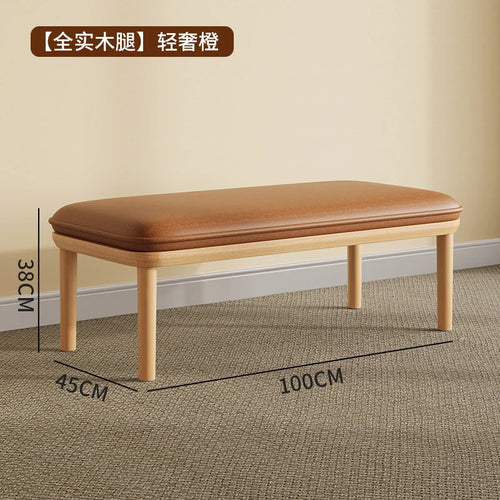 tabouret en velours moderne nordique pouf unique et peu encombrant - vue 24 sur 24