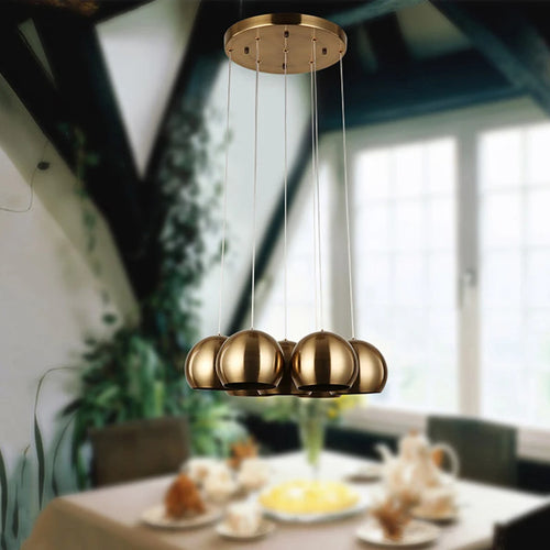 suspension métal boule style américain rétro pour restaurant et bar - vue 3 sur 6