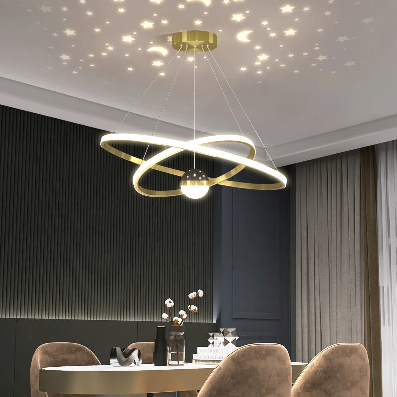 lustre moderne à led en silice pour restaurant et bureau - vue 3 sur 14