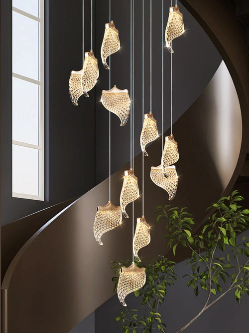 lustre moderne à led éclairage suspendu design pour espace contemporain - vue 3 sur 15