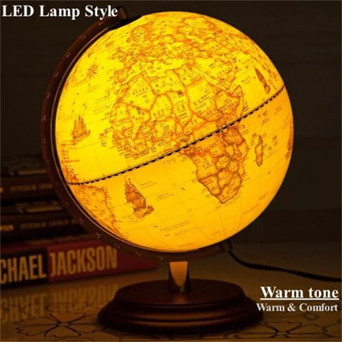globe terrestre imprimé en hd avec lampe led artisanale 360 degrés - vue 4 sur 10