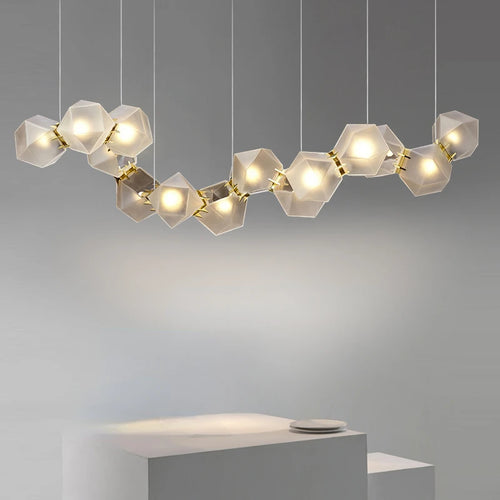 2024 Modern LED Chandelier Nordic Home Decoration  Club Front Desk Hanging Light Office Restaurant Ceiling Chandelier - vue 2 sur 12