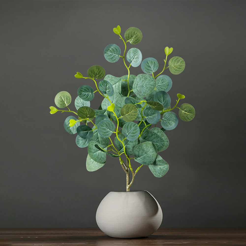 plantes d'eucalyptus artificielles pour décoration intérieure et extérieure - vue 4 sur 9
