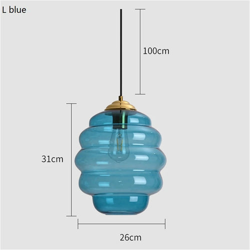 suspension en verre teinté design moderne pour éclairage intérieur - vue 13 sur 15