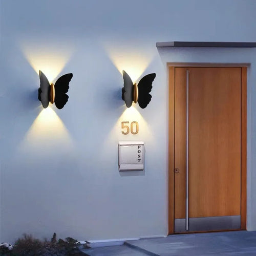 Applique murale extérieure étanche décoration led papillon - vue 6 sur 10