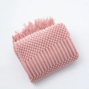 Plaid tricot léger avec pompons pour canapé lit